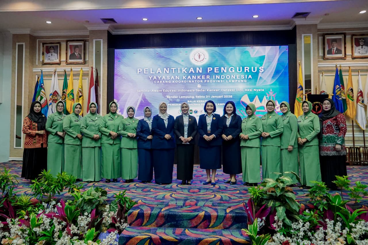 Wagub Jihan Nurlela Resmi Pimpin YKI Lampung 2025–2030, Fokus Tekan Angka Kanker